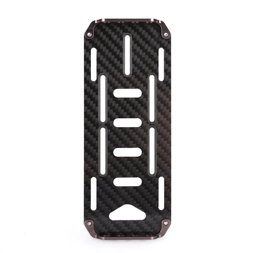 2020 Black Carbon Fiber Battery Mounting Plate for 1 10 Scale RC Crawler Climbing Off road 4