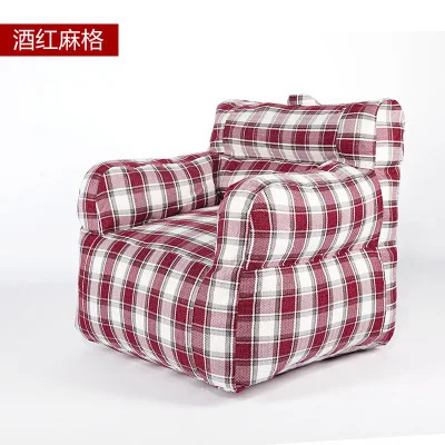 Red white plaid Beanbag стул диван Cama ткань Sillas шезлонг кресло слоеное Asiento Sillon гостиная Tumbona Plegable мебель для спальни - Цвет: Red white plaid