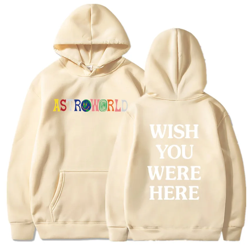 

TRAVIS SCOTT ASTROWORLD WISH YOU WERE HERE HOODIES fashion letter ASTROWORLD HOODIE streetwear Man woman Pullover Sweatshirt