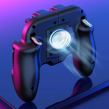 

PUBG Mobile Game Controller Gamepad Trigger Aim Button L1R1 Shooter Joystick For IPhone Android Phone with Cooler Cooling Fan