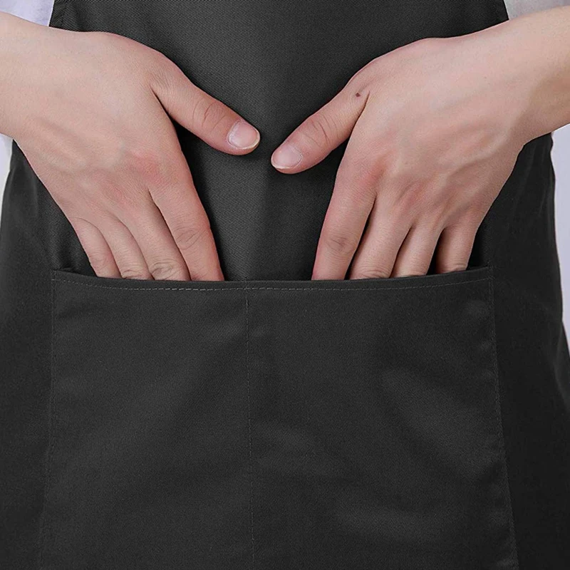 Bib Bulk Aprons With Pockets For Women Men Adult Chef, Set Of 10 Kitchen Apron For Cooking Baking Restaurant Painting Diy Bbq (1