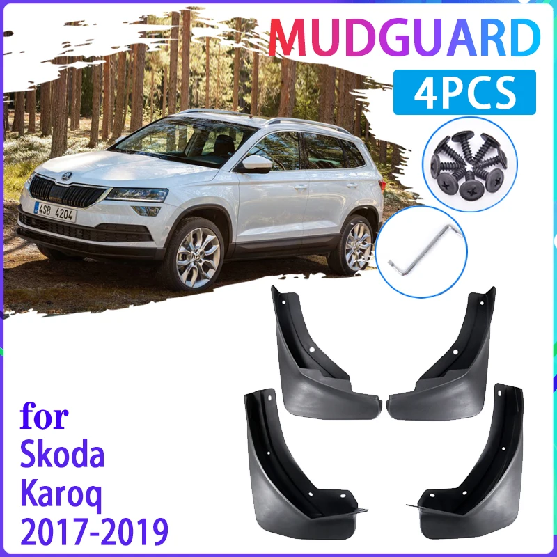 4 PCS Car Mud Flaps for Skoda Karoq 2017 2018 2019 Mudguard Splash Guards Fender Mudflaps Auto Accessories | Автомобили и