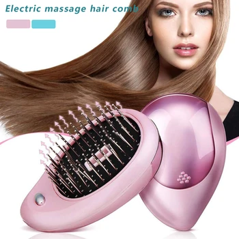 

New Magic Portable Electric Ionic Hairbrushes Electric Massage Combs Mini Ion Vibration Hair Brush Head Massager Wholesale
