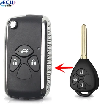 

Remote Car Key Shell Case FOB For Toyota Camry 2009 2010 2011 Rav 4 2012 Corolla Toy43 Blade Modified 3 Buttons