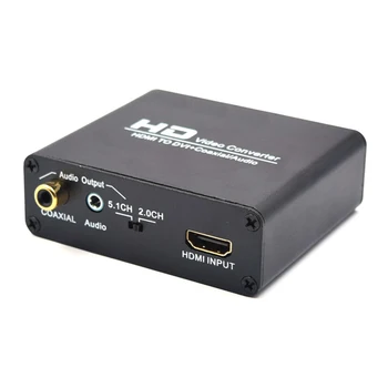 

HDMI To DVI Adapter With Power Adapter Stereo Audio DVI Spliter Converter Splitter 3.5mm Coaxia Video Audio Converter