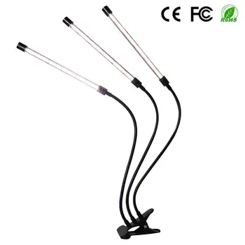 

Indoor USB Power 3 Heads Succulents Adjustable Gooseneck Flexible for plants LED Grow Light Greenhouse Full With Timer