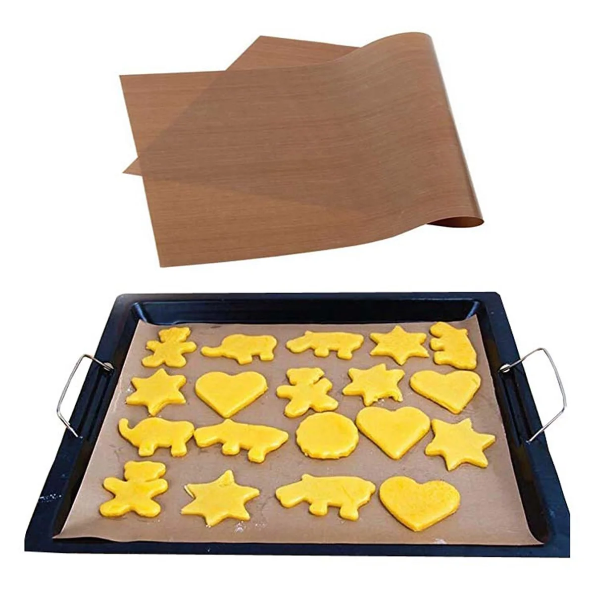 

1pcs Pastry Baking Used Repeatedly Oil Paper Mat Oilcloth Glass Fiber High Temperature Non-Stick Cloth Food Heating 30x40cm