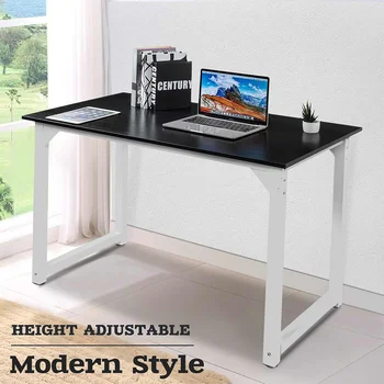 

60x110x74cm Folding Computer Laptop Desk 43" Modern Style Computer Desk With Shelves for Home Office Studying Living Room