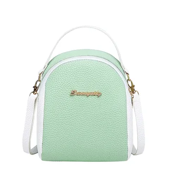 

2020 Summer Girl Small Lether Bag Fresh Color Messenger Bag Portable Small Single-Shoulder Bag Multi-Function Women's Small Bag
