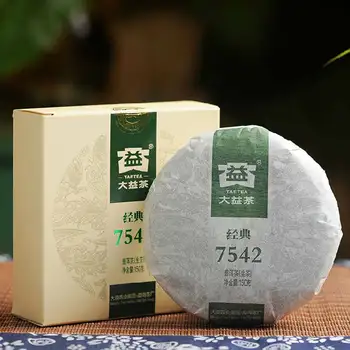 

Classical 7542 * 2018 Yunnan Menghai Dayi Raw Tea 150g Sheng 1801 Batch Pu-erh Detox for Lose Tea
