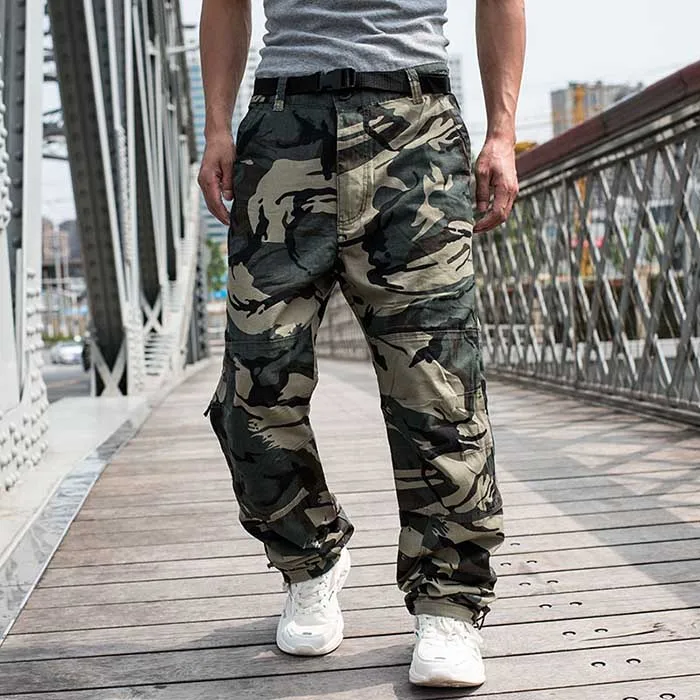 YUNY Mens Camo Casual Trousers Harem Oversized Comfort Cargo Pants M YUNY Mens Camo Casual Trousers Harem Oversized Comfort Cargo Pants M