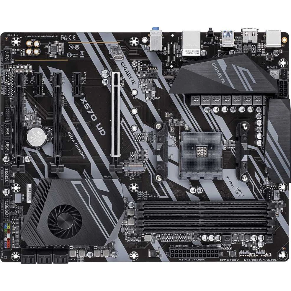 Материнская плата Gigabyte X570 UD Soc-AM4 AMD X570 4xDDR4 ATX AC`97 8ch(7.1) GbLAN RAID+HDMI