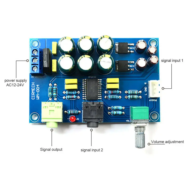 Tpa6120 Headphone Amplifier Board Hifi Tpa6120A2 Enthusiast Headphones Amp Amplificador Zero Noise Diy