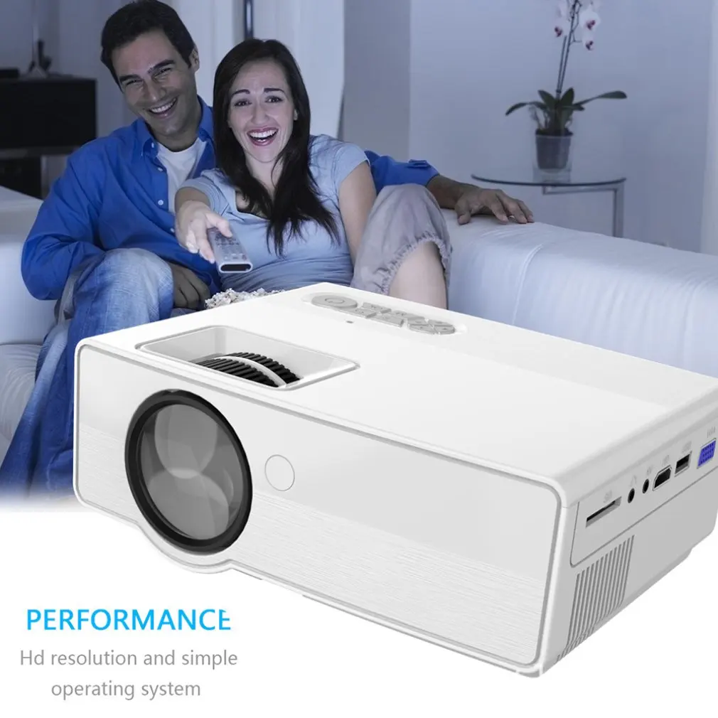 

Newest Video Projector With Full HD 1080p Wireless Wired Sync Display With WIFI Home Theater Movie LED Projector Beamer