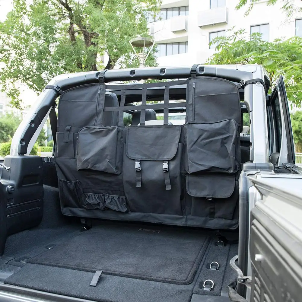 Чехол на заднее сиденье автомобиля для Jeep Wrangler 2007- JK& JL 4 двери с многоразмерным органайзером сумки для хранения/багажника, органайзеры для инструментов