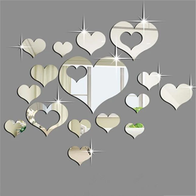 

Home 3D Removable Heart Art Decor Wall Stickers Living Room Decoration Creative Comfortable Warmth Quality Fashion Elegant