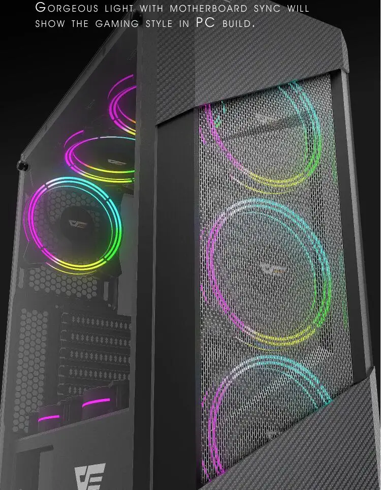 AIGO darkFlash RGB чехол для ПК Вентилятор 120 мм чехол для компьютера вентиляторы охлаждения процессора Тихий 3 P-5 V Aura синхронизация кулер охлаждение регулировка скорости светодиодный вентилятор для ПК