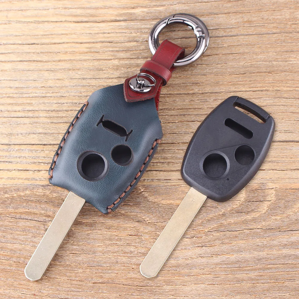 Брелок для ключей KEYYOU из натуральной кожи с дистанционным управлением, чехол для HONDA Odyssey Ridgeline Accord Civic Pilot Fit - Количество кнопок: 5 Кнопок