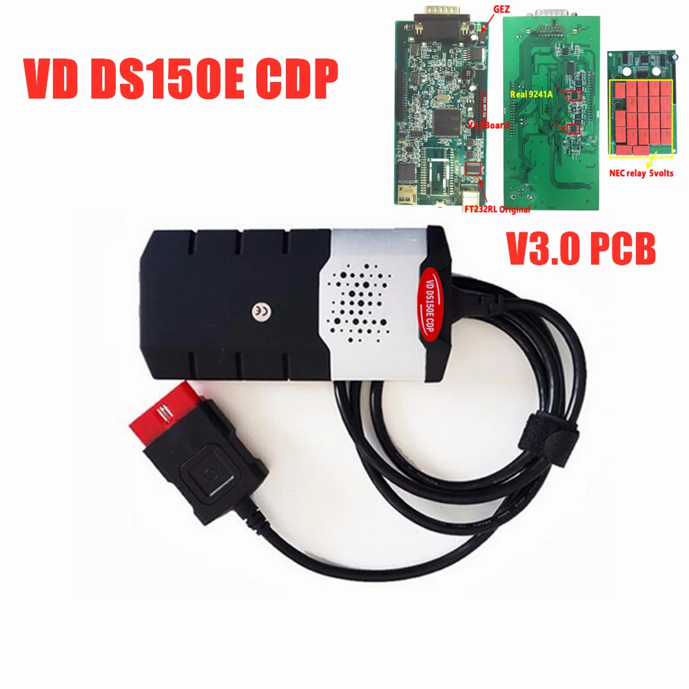 VD DS150E C-D-P VCI,0 keygen с bluetooth сканером для delphis TCS C-D-P pro для autocoms obd Автомобильный грузовик сканирующий инструмент - Цвет: without bluetooth