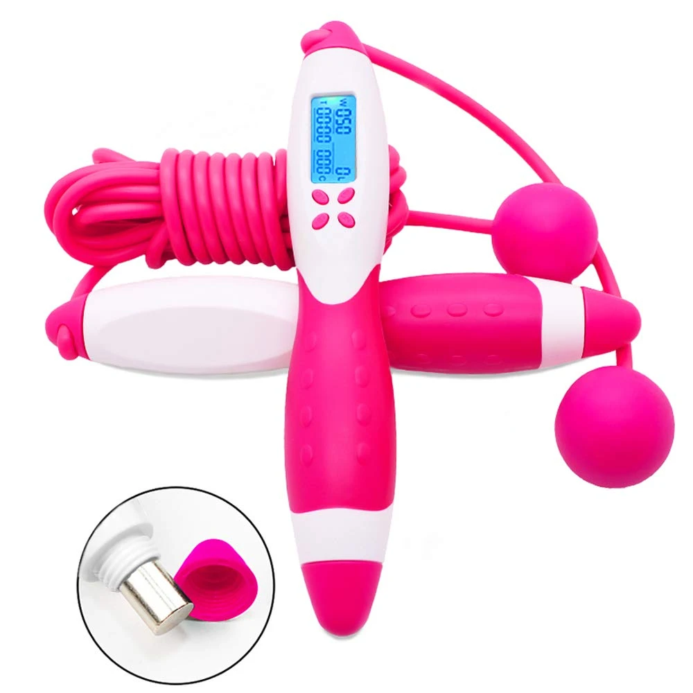 Adjustable Ropeless Jump Rope Cordless Wireless Count Skipping Weighted Fitness