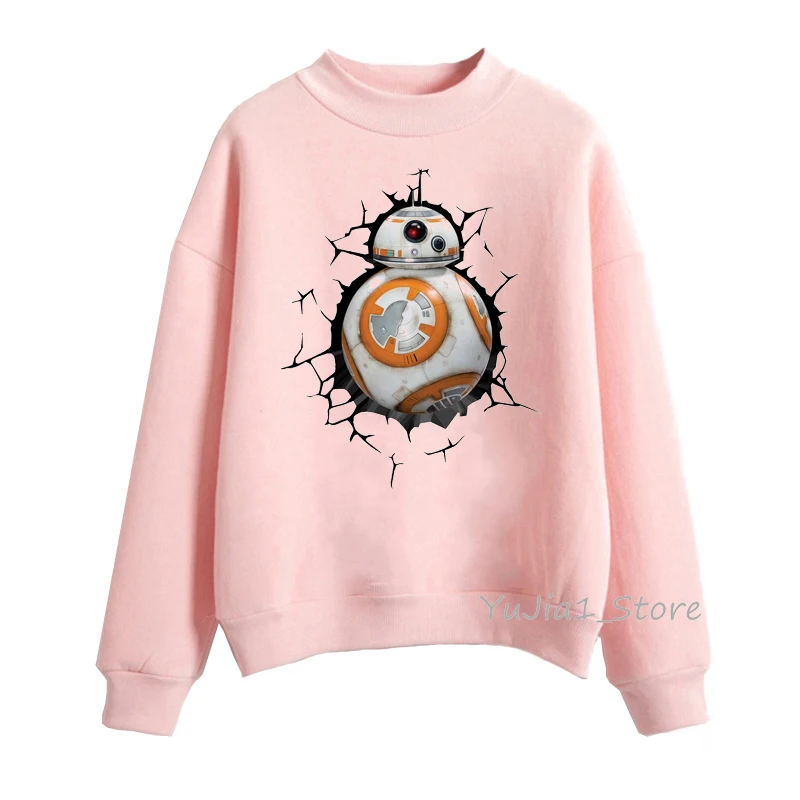 

Star wars robot BB-8 3D Print hoodies women harajuku kawaii pink hoodie woman winter hoody ladies moletom warm sudaderas