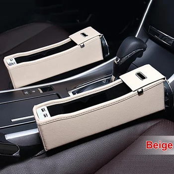 

Gap Car Storage Box Cup Holder Universal Leather 1PC Accessory Organizer