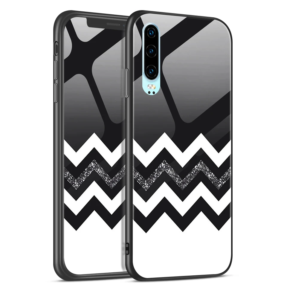 W111 Для huawei P30 Lite Pro закаленное стекло задняя крышка для huawei ELE VOG MAR L29 L04 LX1 P30Pro роскошный противоударный корпус мобильного телефона - Цвет: W111