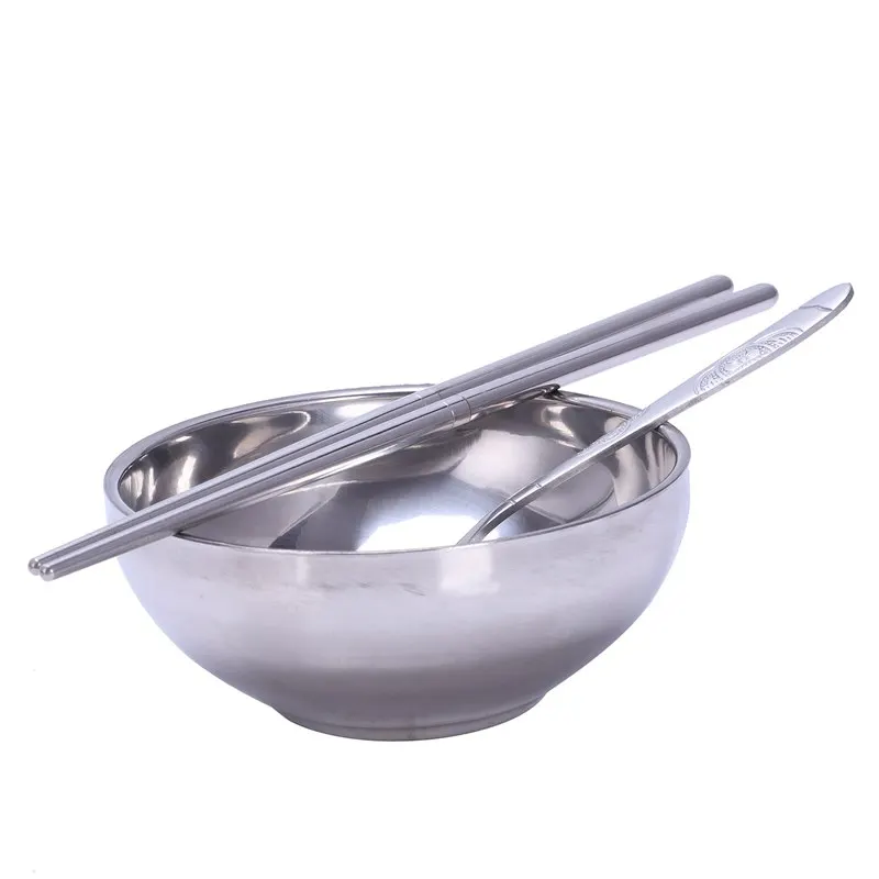 Portable Red Tableware Stainless Steel Dinnerware Travel Camping Cutlery Set Chopsticks Set Picnic Tool Outdoor Tablewares