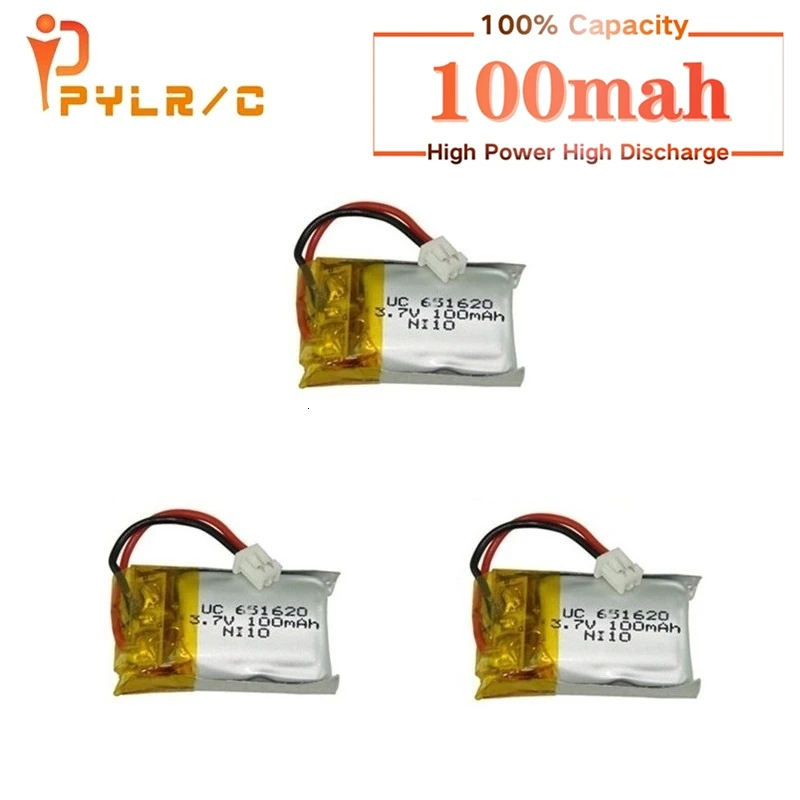 3 7 v 100mah литий полимерный Батарея для Cheerson Cx 10 10a Fq777 124 Hubsan Q4 Wltoys V272 мини