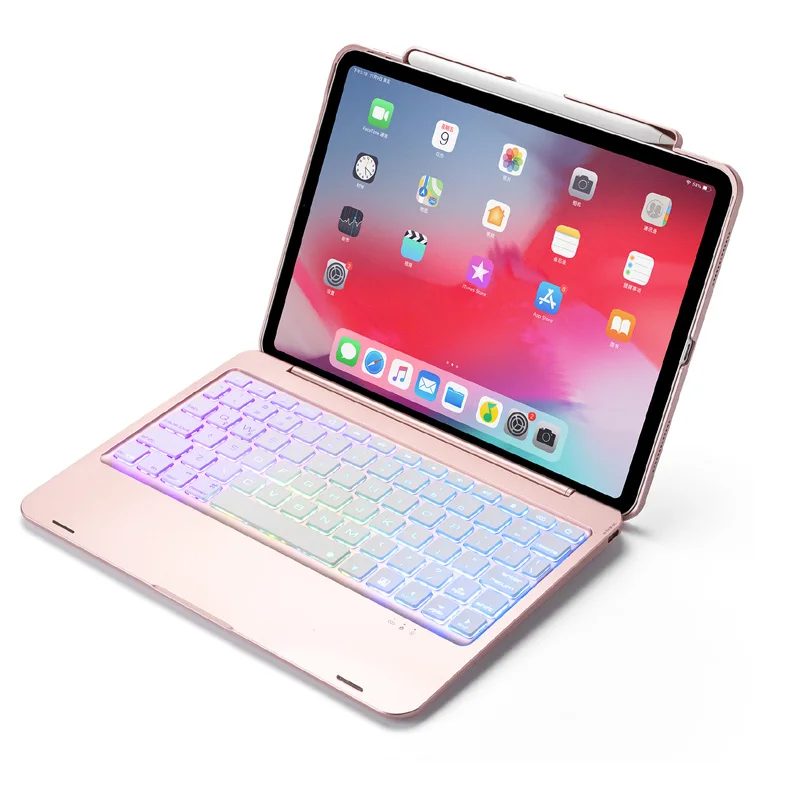 Чехол для ipad pro 11, 7 цветов, Беспроводная Bluetooth клавиатура с подсветкой, чехол для ipad pro 11, чехол