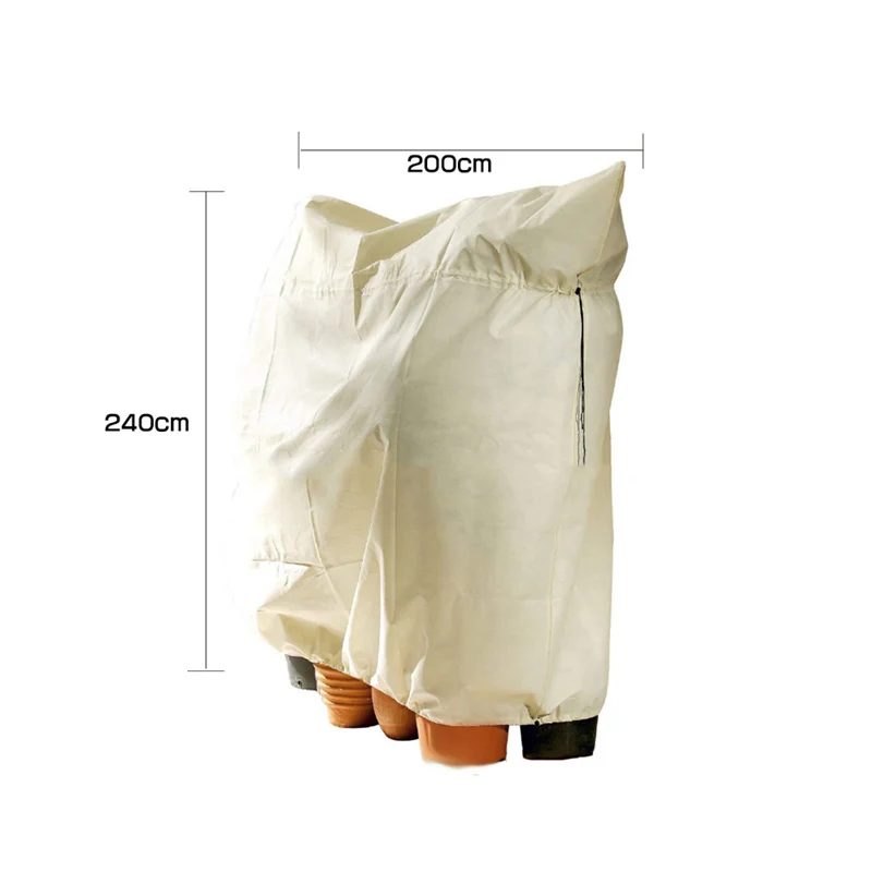 Drawstring(молния) растительный чехол мешок теплый Мороз одеяло садовая ткань для фруктового дерева горшечные растения защита от замерзания жук/насекомых - Цвет: D