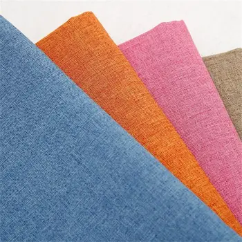 

Linen plain fabric material for sofa polyester fabrics for tablecloths DIY sewing fabric