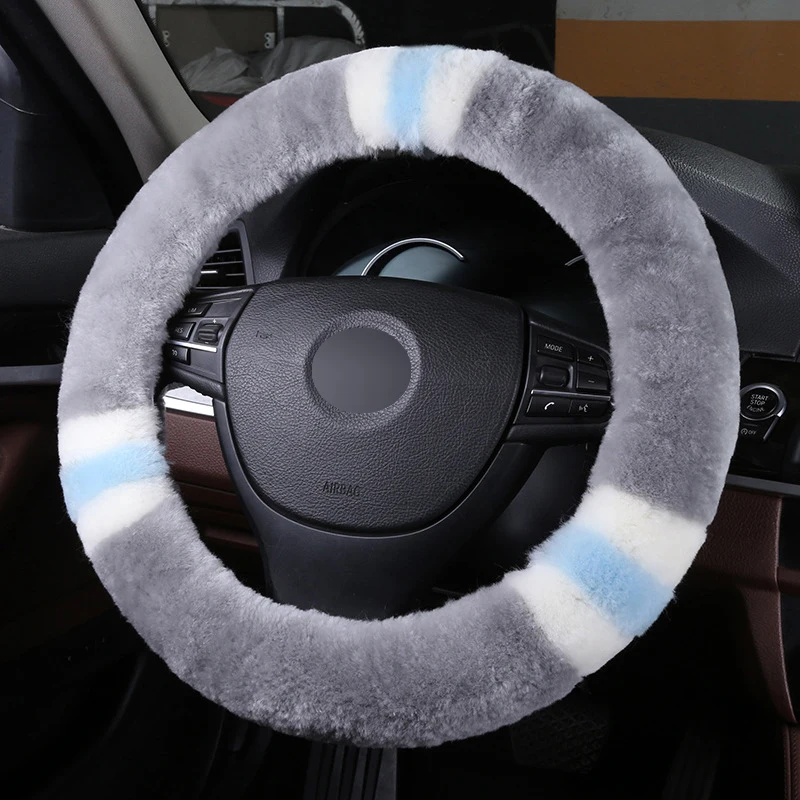 Зимняя шерстяная оплетка на автомобильном рулевом колесе Крышка для 36 см 38 см 40 см 42 см Руль мягкий теплый Stuurhoes Volant Funda Volante - Название цвета: Style 3
