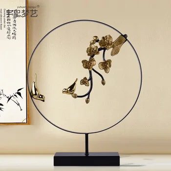 

Creative new Chinese style Zen decoration home living room TV cabinet soft decoration in office