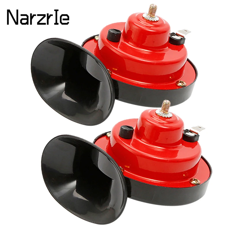Car Air Horn 1Pair 12V Snail Electric Marine Boat Loud Alarm Kit Dual-tone Loud Signal
