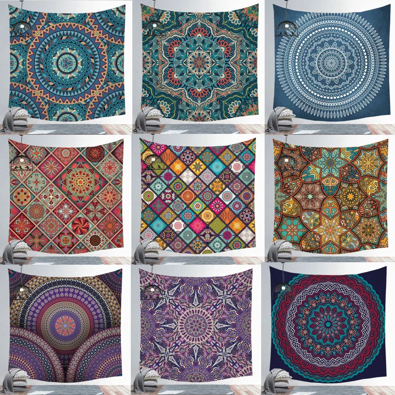 

Mandala Tapestry Wall Hanging Sandy Beach Throw Rug Blanket Camping Tent Travel Mattress Sleeping Pad Indian Mandala Tapestry