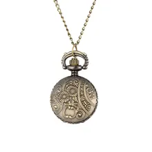 Новые Горячие мужские карманные часы ретро Бронзовый тон круглой формы паутины шаблон часы с цепочкой ожерелье YAA99