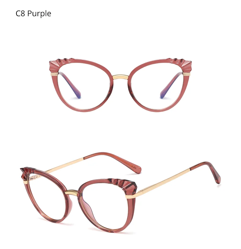 Ralferty frauen Gläser Rahmen Luxus Marke Designer Cat Eye Brille Optische Myopie Brillen Rahmen Für Frauen Oculos De Grau – Detail 11