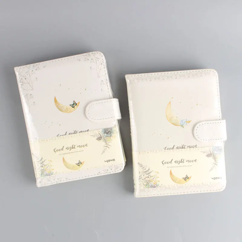 LEnWA июня детский блокнот с магнитной защелкой из искусственной кожи, портативный блокнот, Ежемесячный план, сетчатая пустая решетчатая книга