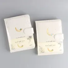 LEnWA июня детский блокнот с магнитной защелкой из искусственной кожи, портативный блокнот, Ежемесячный план, сетчатая пустая решетчатая книга