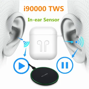 

i90000 TWS Stereo Bluetooth Earphone Earbuds HiFi Wireless Headphone Bass Sport Headset PK i9000 Pro TWS