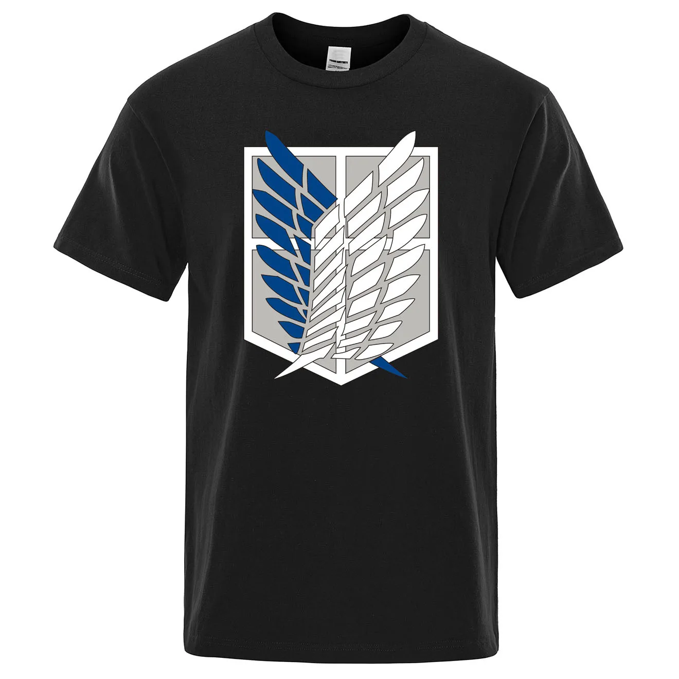 black6 Midnite Star Attack on Titan футболка Крылья Свободы Mikasa футболки мужские s японское аниме мужские с коротким рукавом летние хлопковые футболки - Цвет: black6