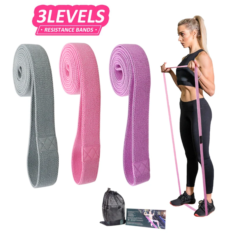 Precio bajo Conjunto de bandas de resistencia de tela larga para entrenamiento, bandas elásticas de 3 piezas antideslizantes para pierna 8bWZwdX5QdV