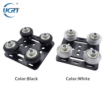 

UCRT 1set 3D Printer parts Openbuilds V gantry plat set special slide plate pulley for 2020 V-slot aluminum profiles wheels