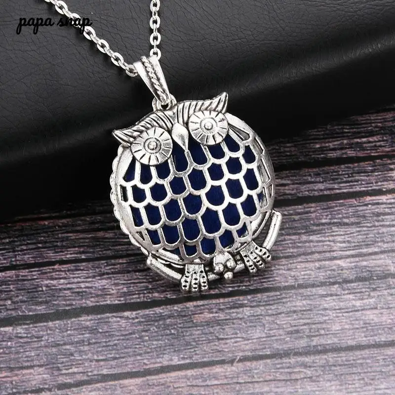 1 шт. Сова винтажная ароматерапия искусственная диффузор ожерелье медальон кулон