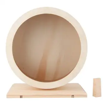 

Pet Hamster Running Wheel Wooden Mute Roller Hamster Guinea Pig Hedgehog Chinchilla Dutch Pig Large Wheel Running Ball Toys