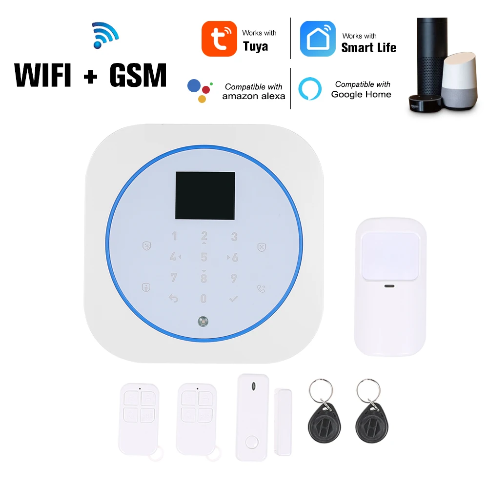 Wi-Fi GSM сигнализация домофон дистанционное управление 433 МГц детекторы Tuya