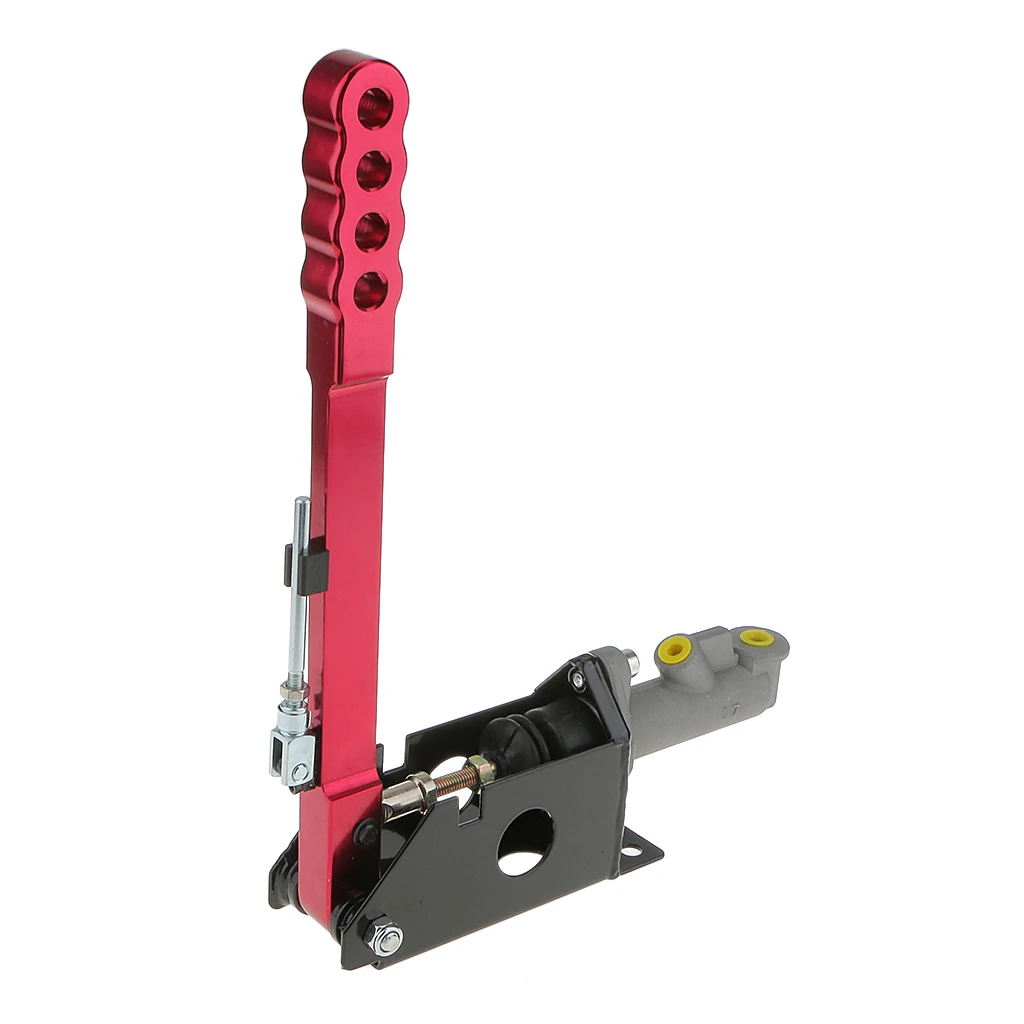 Universal Hydraulic Handbrake Racing E Brake Brake Lever, Adjustable Pre-Load and Pin Locations (Red)