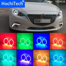 Для mazda 3 2010 2011 2012 2013 RGB светодиодный кольца Фар halo angel demon eyes с пультом дистанционного управления