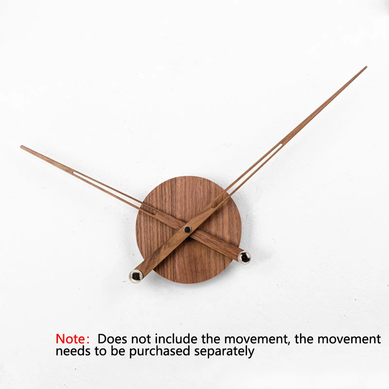 Extre Large Solid Wood  DIY Wall Clock Parts Living Room Decoration Wooden Wall Watch with Big Clock Hands Suitable for 60 cm 